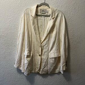 Urban outfitters  Kayla oversized linen blazer off white